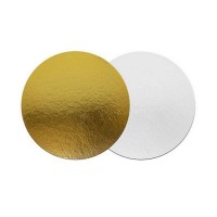 Подложка круглая золото/белая d=26см (3,2мм)