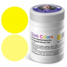 Краситель сухой ж/р Gleb Colors хинолиновый желтый 10г