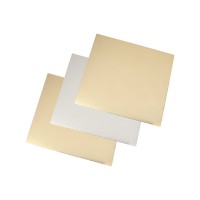 Подложка квадратная золото/белая 8х8см (1,5мм)