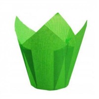 Формы бумажные тюльпан Зеленые 10шт