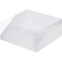 №25 Коробка для торта 31х23,5х10 белая с окном
