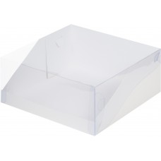 №25 Коробка для торта 31х23,5х10 белая с окном