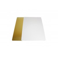 Подложка прямоугольная золото/белая 30х22см (3,2мм)