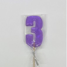 Леденец Цифра "3" 5см Фиолетовый