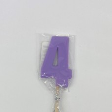 Леденец Цифра "4" 5см Фиолетовый матовый