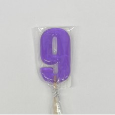 Леденец Цифра "9" 5см Фиолетовый